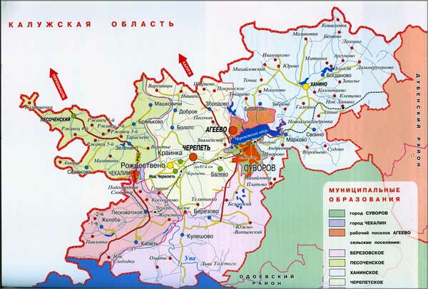 Карта суворовской предгорного района