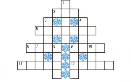 новогодний кроссворд для детей