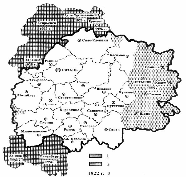 Административная карта рязанской области