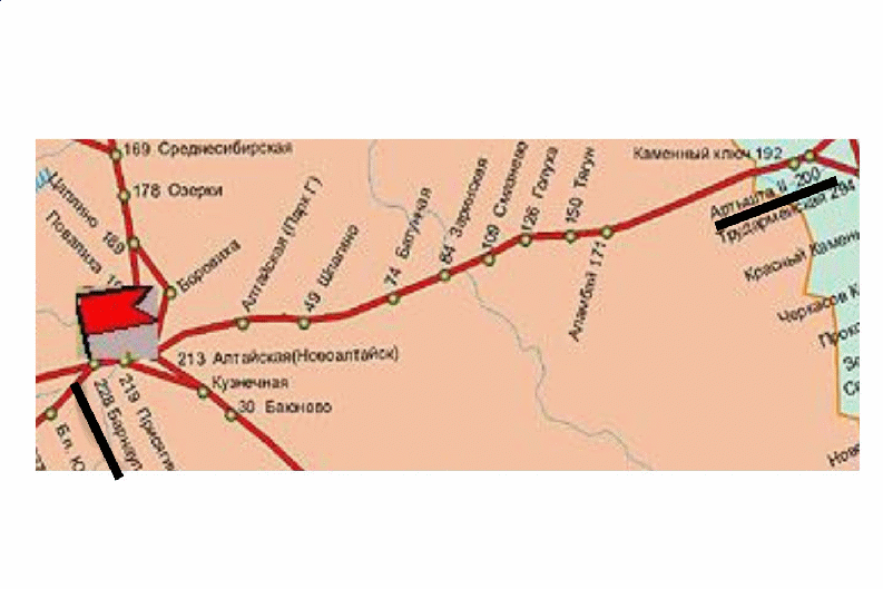 Карта железных дорог алтайского края с населенными пунктами