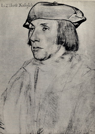 Описание: 6. Г. Гольбейн. Портрет Томаса Элиота. Около 1530. Рисунок