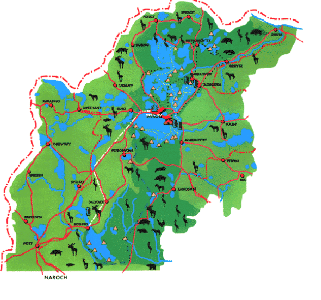 Карта браславских озер