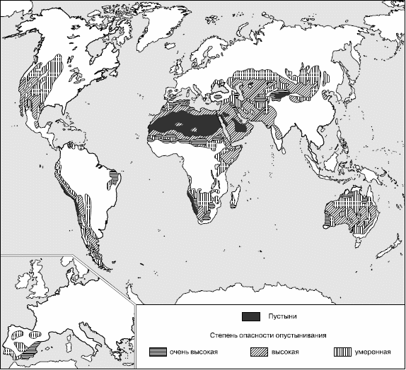 Карта пустынь мира