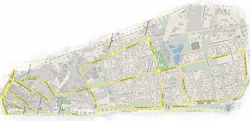 Карта фрунзенского района санкт петербурга с улицами и домами и метро