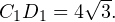 C_1D_1 = 4\sqrt{3}.