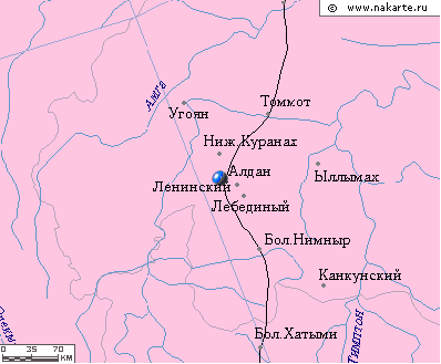 Спутниковая карта алдан