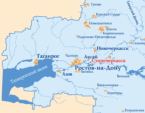 Карта старочеркасска ростовской области