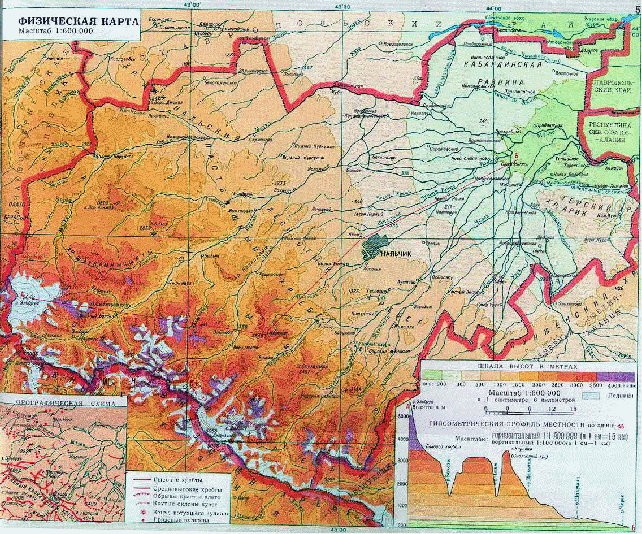 Карта автодорог кабардино балкарии