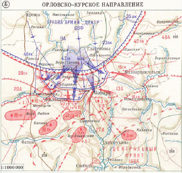 Курская операция карта