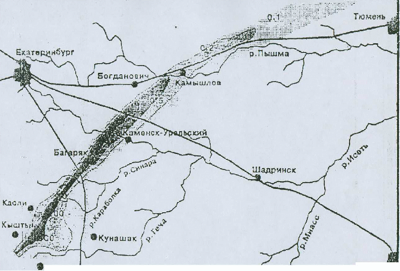 Карта реки пышма