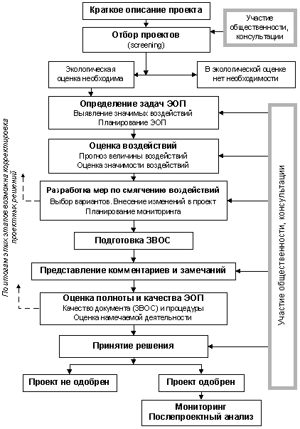 Масштаб экологической оценки или экологического анализа для проектов категории с