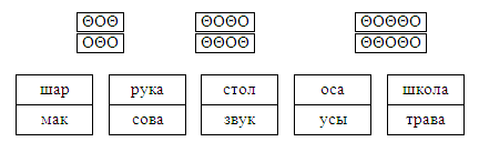 Схема слова столы