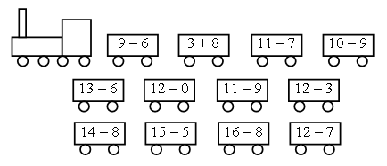 Составить поезд. Математический поезд 1 класс. Вагончики для устного счёта. Устный счет до 10. Математический вагончик.