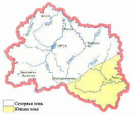 Карта орловской области на карте россии