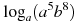 \log_a (a^{5}b^{8})