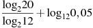 Ответ log 2 2 8. Log2 12. Лог 0. Log2 20. Log2 20 log2 12 log12 0.05.