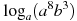 \log_a (a^{8}b^{3})