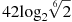 42{{\log }_{2}}\sqrt[6]{2}