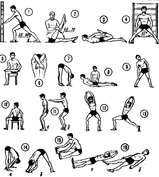 Динамический стретчинг упражнения с картинками комплекс