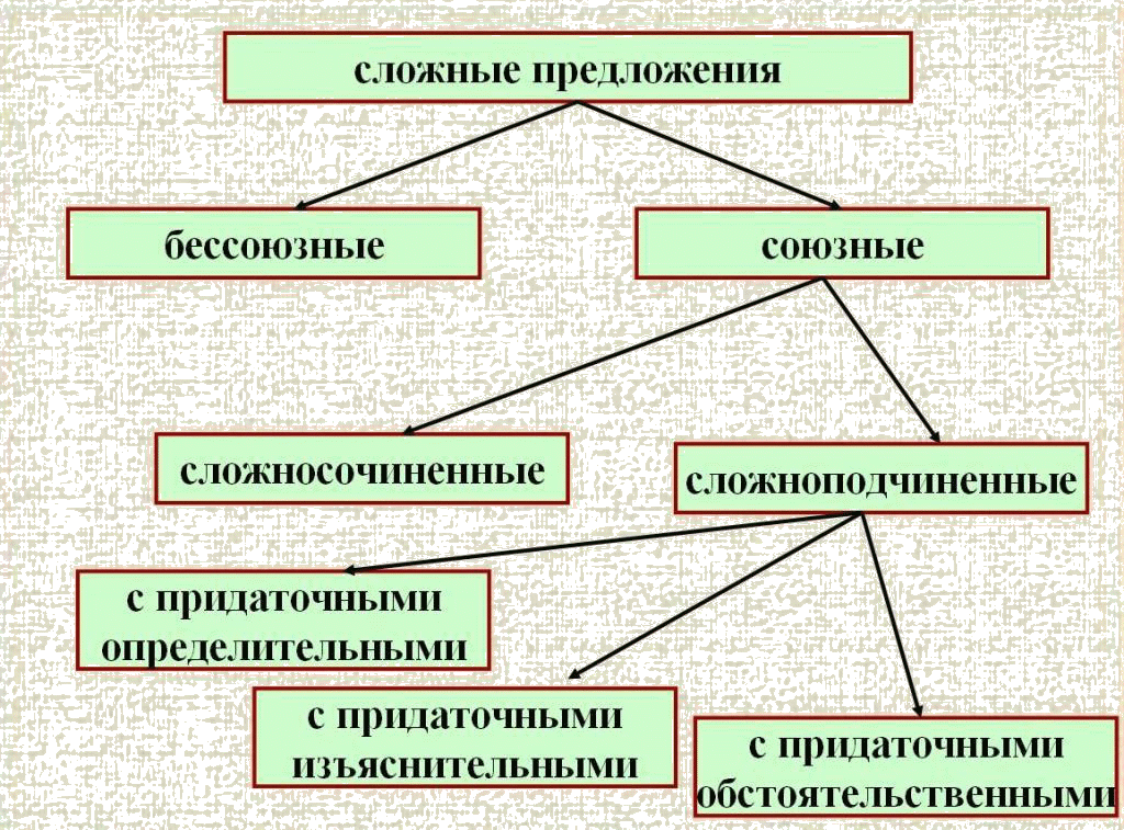 Урок типы сложных предложений 9 класс