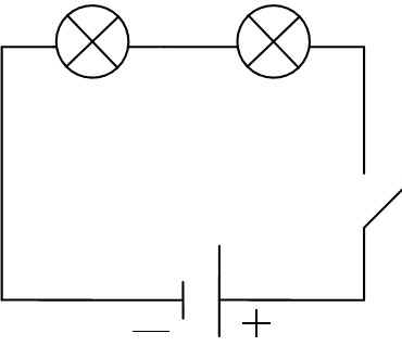 Начертите схему параллельного соединения трех лампочек