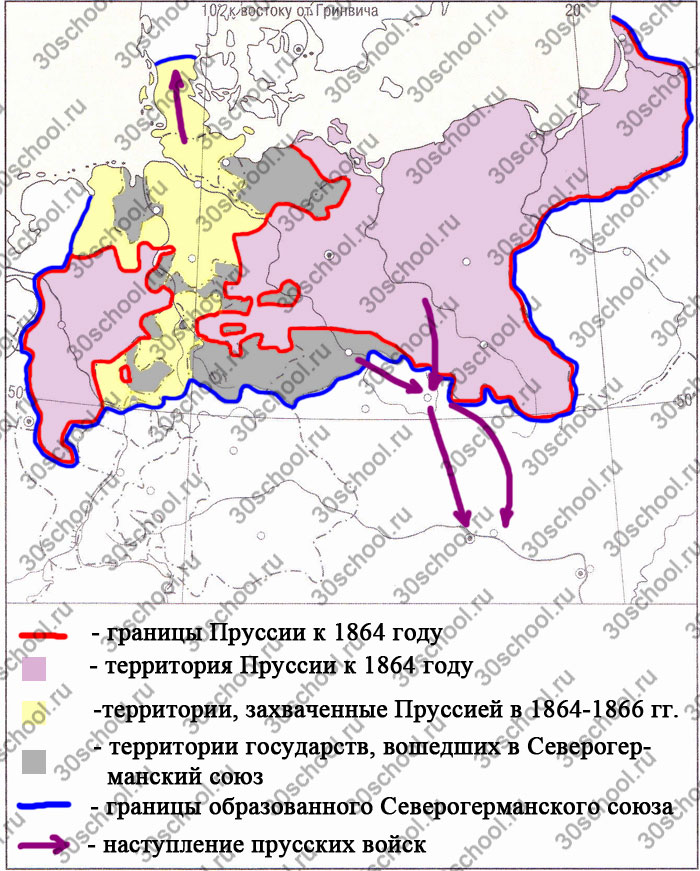 Объединение германии карта