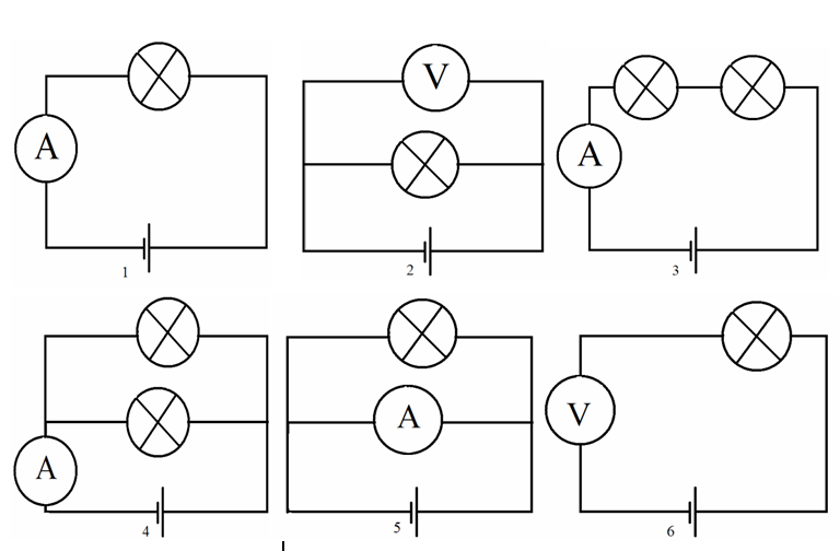 Если в изображенной на рисунке цепи одна из лампочек перегорит то показание амперметра