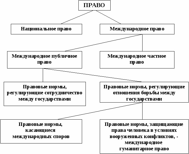 Международное право схема