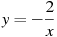 y=-\frac{2}{x}