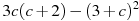 3c(c+2)-(3+c)^2