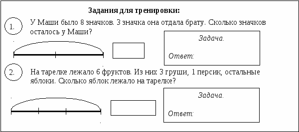 Задачи со схемами 3 класс математика