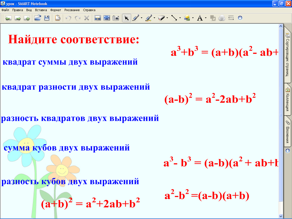 Повторение формулы сокращенного умножения 7 класс презентация