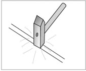 Проволока сплющивается от удара молотком