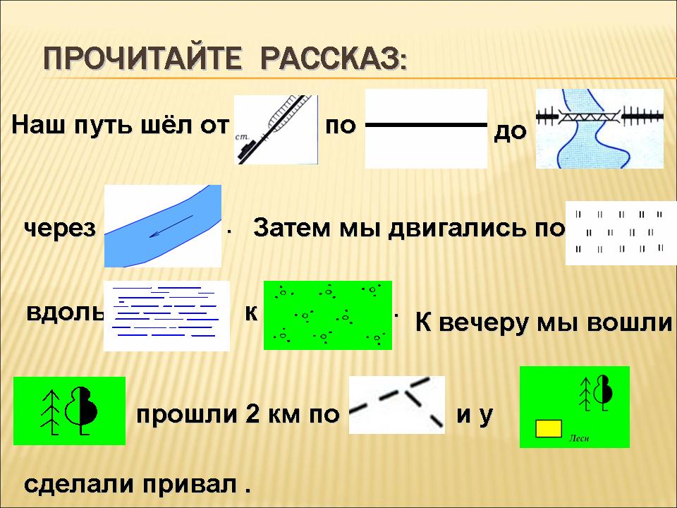 План местности 6 класс