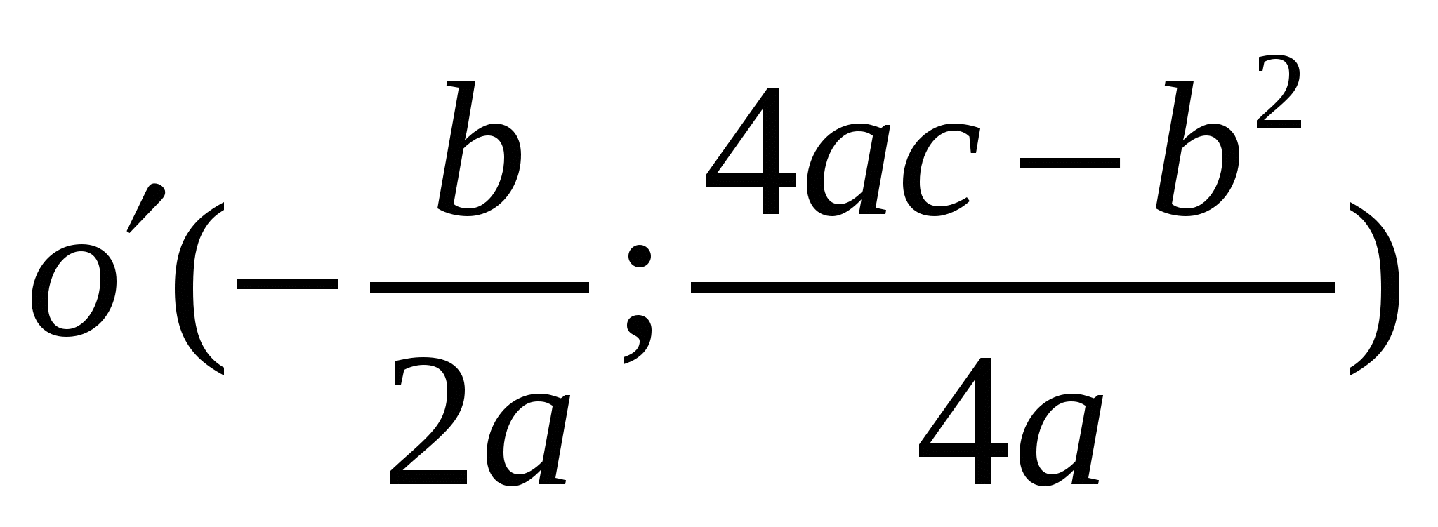 Координаты вершины