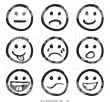 Smiley Faces Clip Art Black And White