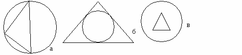 Вписанная в треугольник окружность изображена на рисунке тест ответы