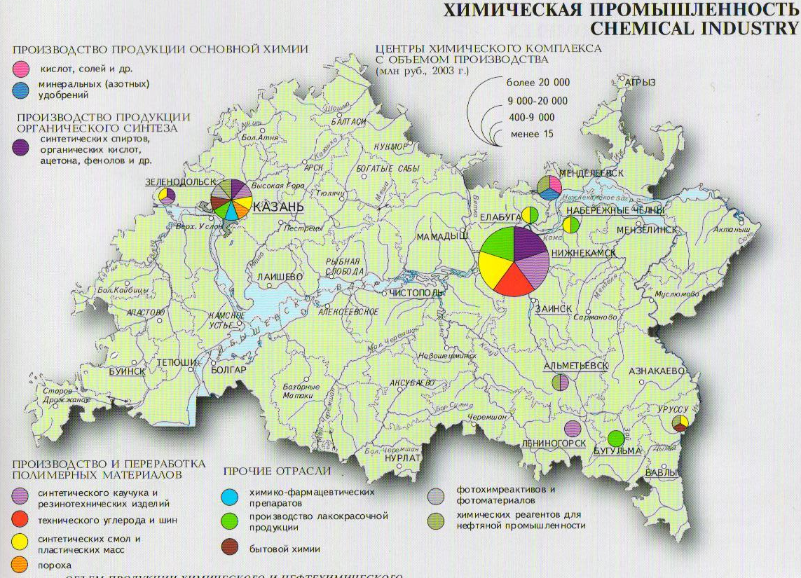 Промышленная карта Татарстана