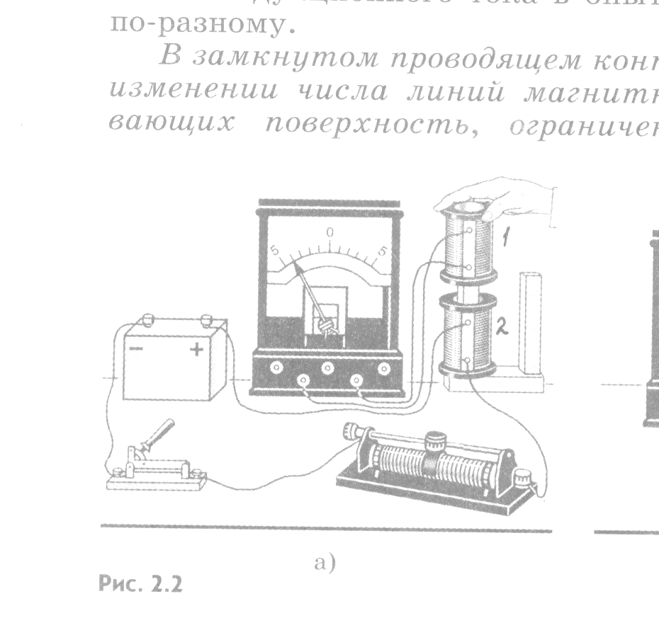 Опыт фарадея схема