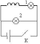 На рисунке 5 представлена электрическая схема составленная из источника тока катушки и двух ламп