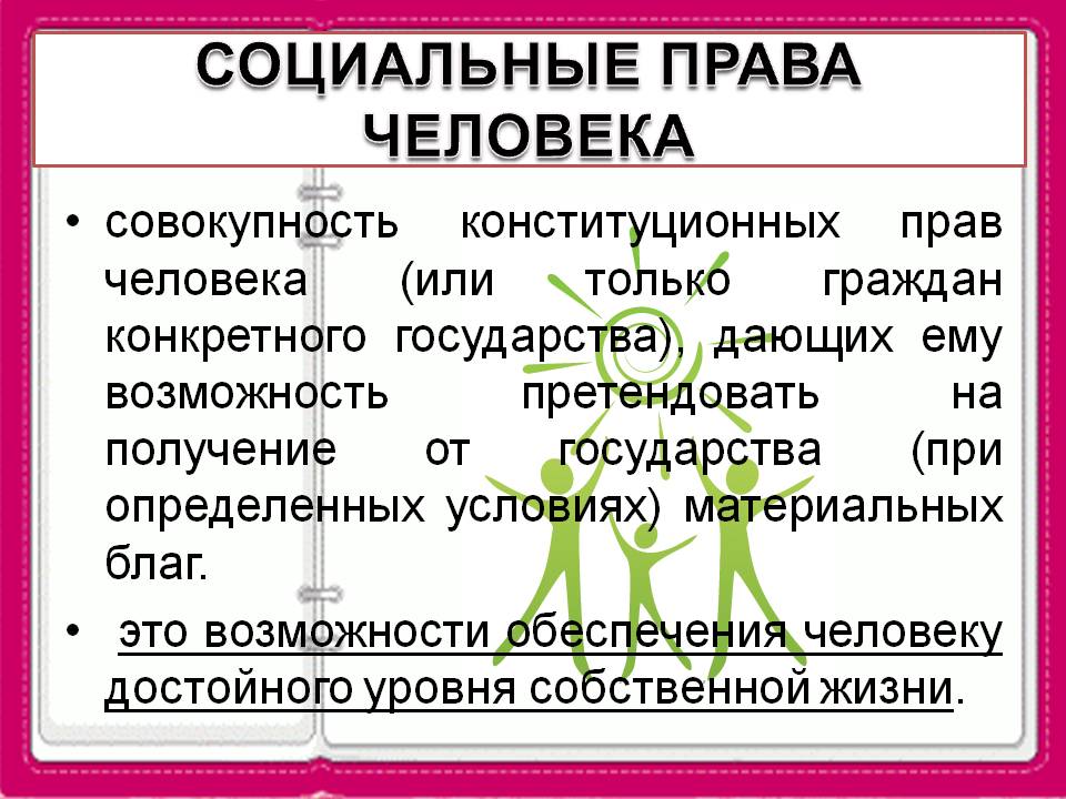 Презентация по обществу 9 кл социальные права