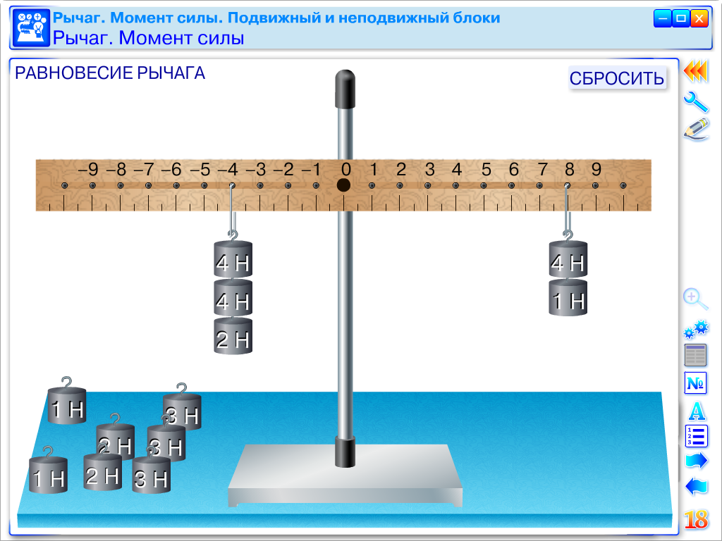 Рычаг схема 7 класс